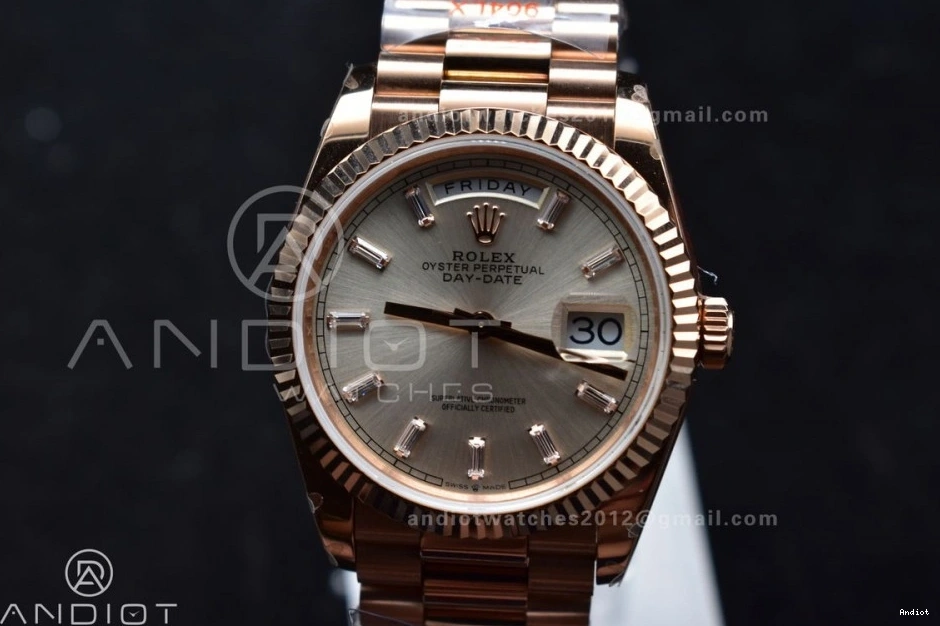 vr3255 904L Edition Silver Steel Weight) Best Bracelet (Gain Dial 36 with on RG President QF DayDate Diamond Stick V5 0219